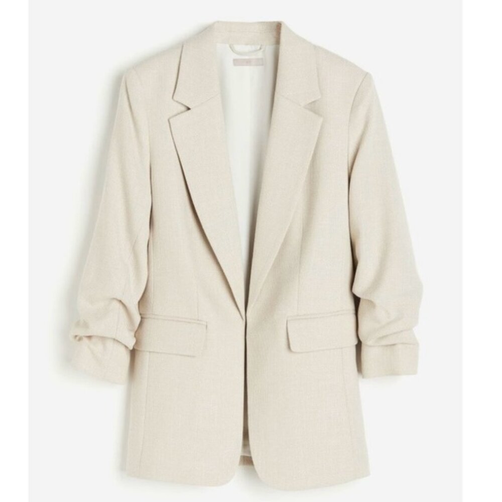 H&M Gathered Sleeve Jacket Size XL